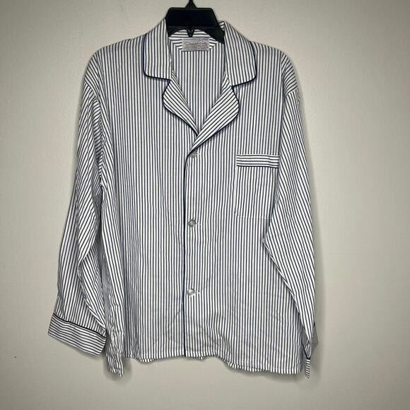 Oscar De La Renta Men's Sleep Shirt Sz Medium Pajama Top Striped Risky Business - Picture 1 of 9